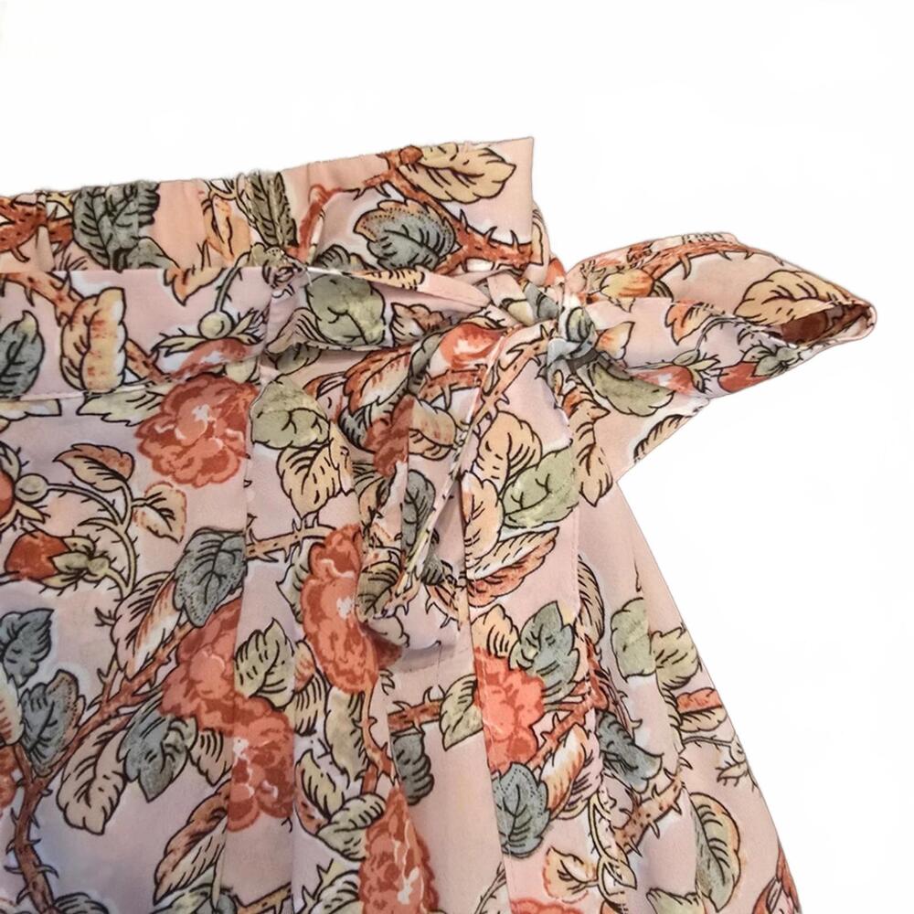 Max Studio Bohemian style Floral Wrap Skirt with Ruffle Hem Size Large - Picture 4 of 8